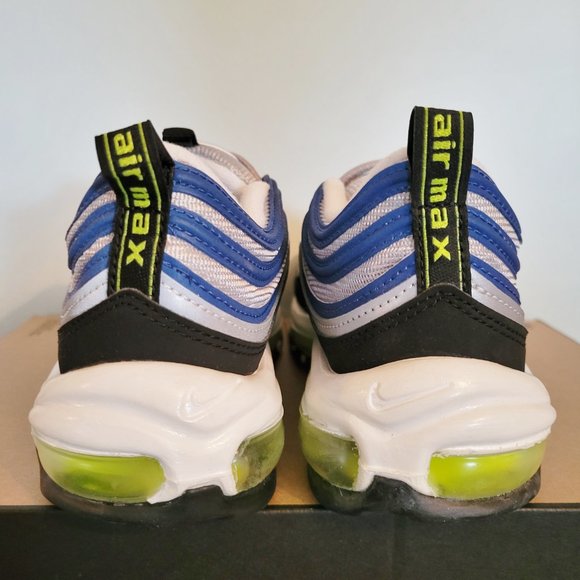 Nike Air Max 97 OG Atlantic Blue Running Shoes Womens 8 Silver Yellow - Picture 5 of 6